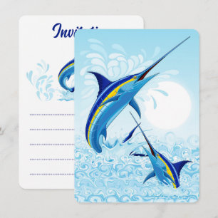 Invitation Marlin Bleu Jaillissant de l'Océan