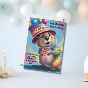 Invitation marmotte voit les couleurs psychédéliques de l'omb