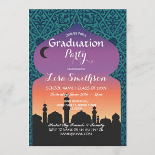 Invitation marocain de mille et une nuits de fête