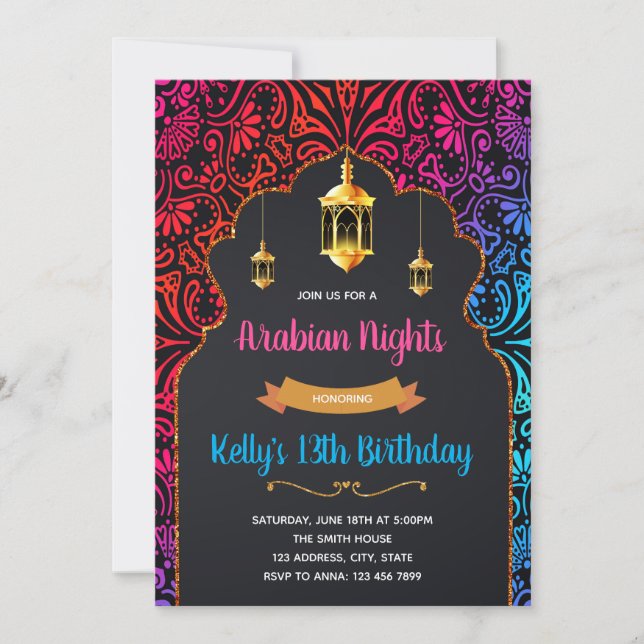 Invitation marocaine de partie (Devant)