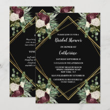 Maroon d'or blanc rose botanique chic floral