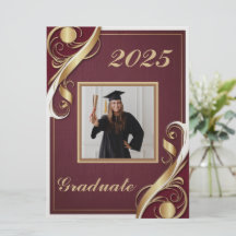 Maroon Gold White Graduation 2025