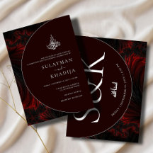 Maroon islamique Mariage musulman minimaliste et é