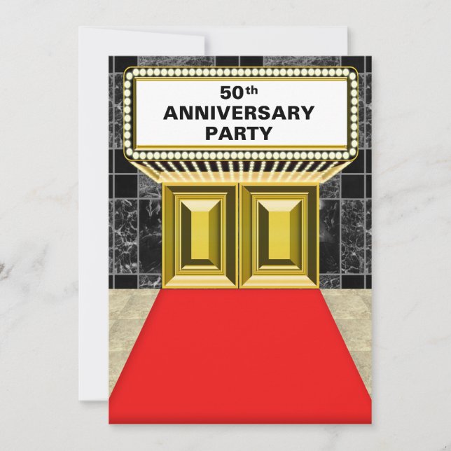 Invitation Marque de Broadway, tapis rouge 50 e anniversaire (Devant)