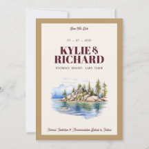 Marron et Or Sauvegarder la date