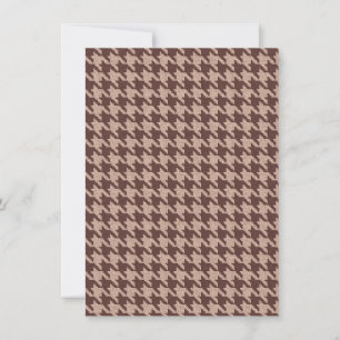 Invitation Marron Pied-de-poule Anniversaire Masculin Prépa