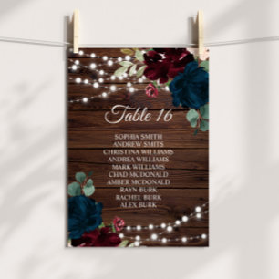 Invitation Marsala & Fleurs de marine Sièges rustiques Graphi