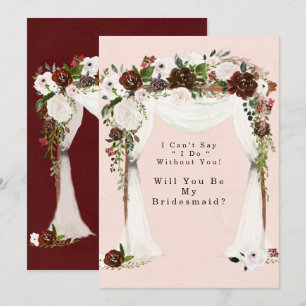 Invitation Marsala Pink Canopy Serez-Vous Ma Femme D'Accueil