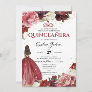 Invitation Marsala Princesse Robe Brousse et Bourgogne