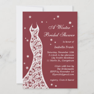 Invitation Marsala Winter Bridal