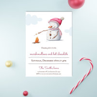 Marshmallows et Hot Chocolat Snowman Holiday