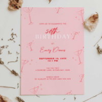 Martini à main Whimsical 50e fête d'anniversaire