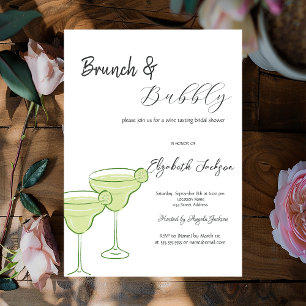 Invitation Martini Green Lemon Brunch & Bubbly