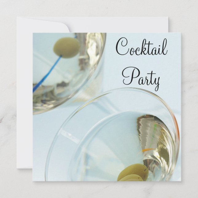 Invitation Martini Lunettes Martini Cocktail Party (Devant)