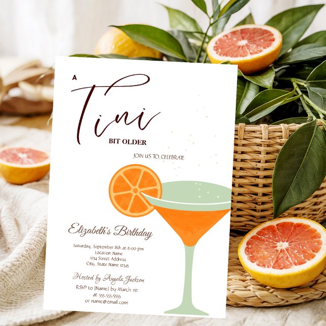 Invitation Martini Un peu plus vieux vert (Créateur téléchargé)