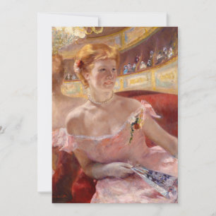 Invitation Mary Cassatt - Femme au collier de perles dans une