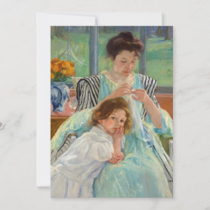 Invitation Mary Cassatt - Jeune Mère Cousant