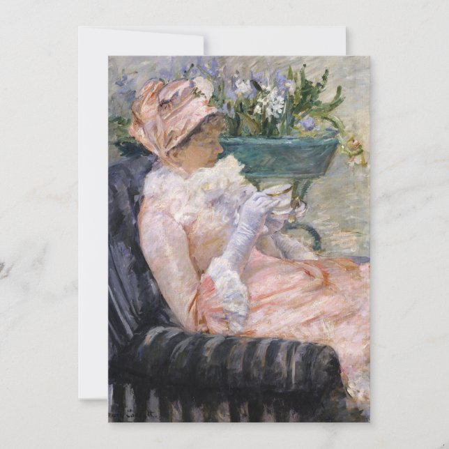 Invitation Mary Cassatt - La Coupe du Thé (Devant)