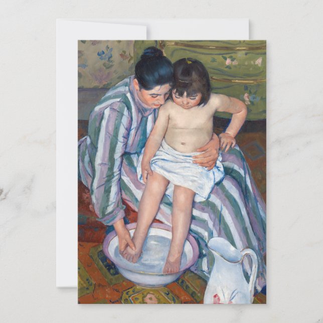 Invitation Mary Cassatt - Le bain de l'enfant / Le bain (Devant)
