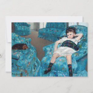 Invitation Mary Cassatt - Petite fille dans un fauteuil bleu