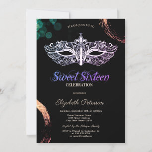 Invitation Mascarade Cool pour un Sweet 16