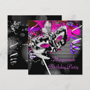 Invitation Mascarade d'anniversaire Masquerade de fête Masque