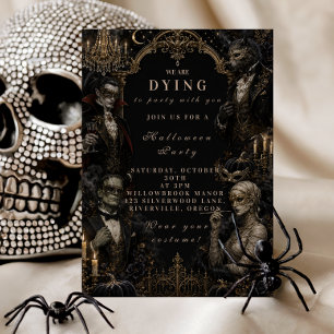 Invitation Mascarade d'Halloween de Monstre Gothique