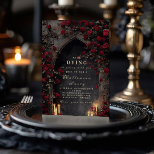 Invitation Mascarade gothique de la cathédrale Rose noire