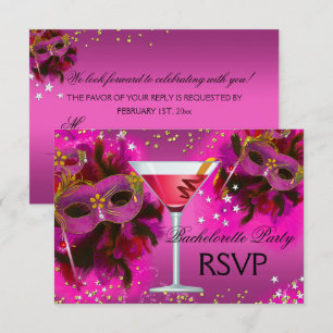 Invitation Mascarade Mascarade Mascarette RSVP