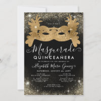 Mascarade Masque Black Gold Parties scintillant Qu