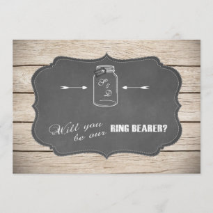 Invitation Mason Jar Chalboard Serez-Vous Notre Porteur D'Ann