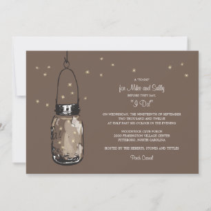 Invitation Mason Jar et Fireflies