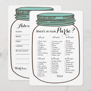 Invitation Mason Jars 2x Fête des mariées Jeux Purge   Voeux