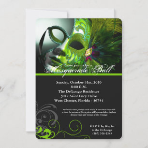 Invitation Masque de bal masqué au citron Costume d'Halloween