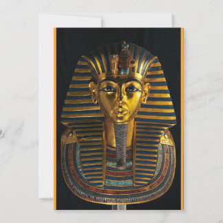Invitation Masque de pharaon égyptien antique, art doré du ro