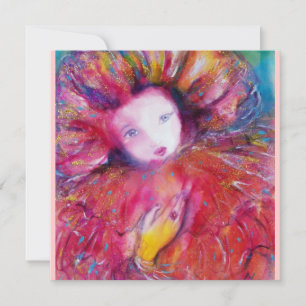 INVITATION MASQUE EN ROUGE / SOIREE DE MARDI GRAS MASQUÉE