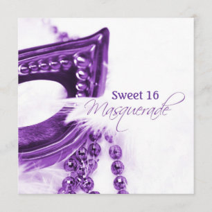 Invitation Masque mauve