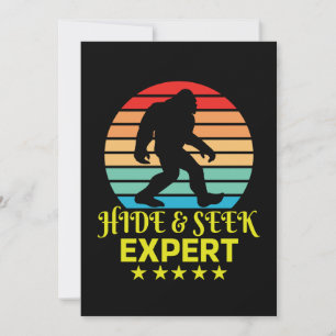 Invitation Masquer Et Chercher Expert Bigfoot Drôle