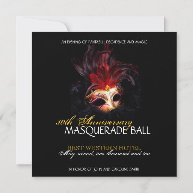Invitation Masquerade (Devant)