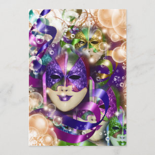 Invitation Masquerade anniversaire filles PERSONNALISER