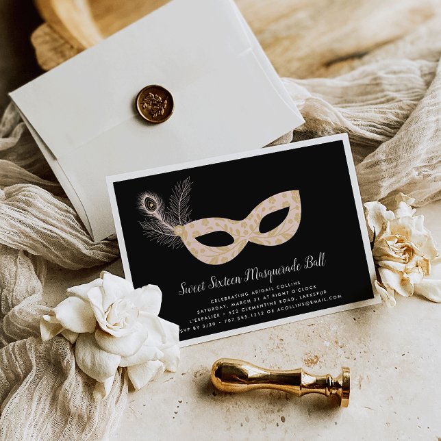 Invitation Masquerade Ball Sweet sixteen (Créateur téléchargé)