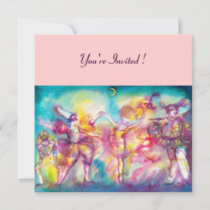 Invitation MASQUERADE, Mardi Gras Masques, Danse, Musique