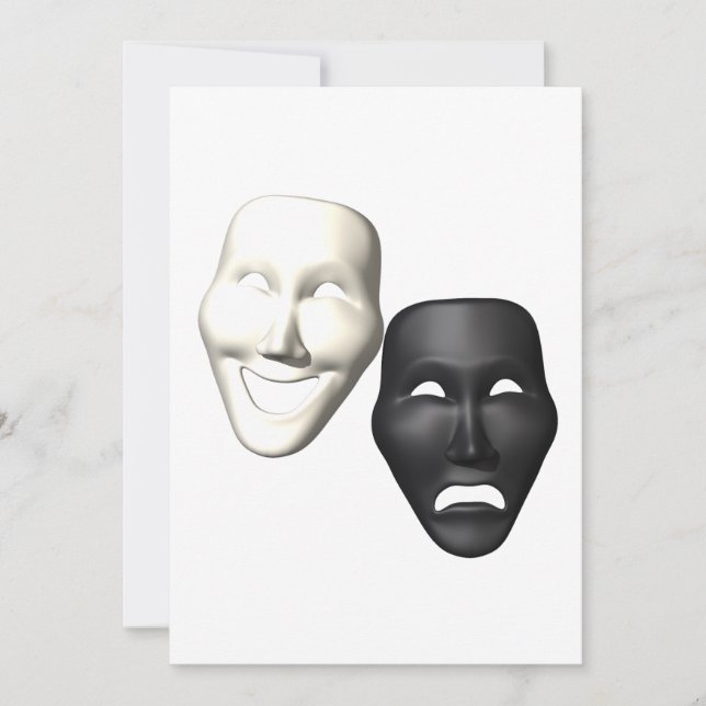 Invitation Masques de la tragédie comique (Devant)
