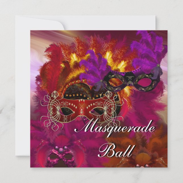Invitation Masques d'invitation Masquerade Ball Party 6 (Devant)