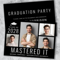 Masters Degree Photo Black Graduation Party