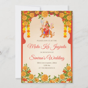 Invitation Mata ka Jagrata invite l'invitation à la Chowki pu