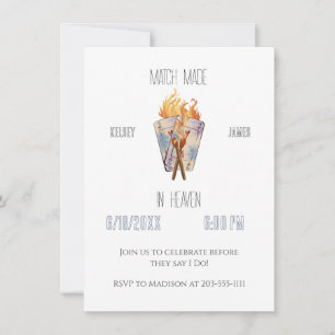 Invitation Match Fabriqué dans le Ciel BachelorX Party