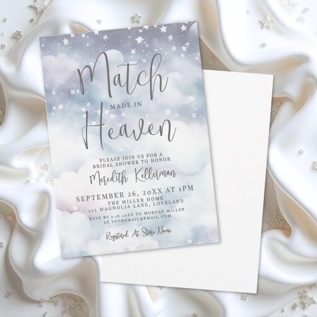 Invitation Match Made In Heaven Bridal Shower (Match Made In Heaven Bridal Shower Invitation)
