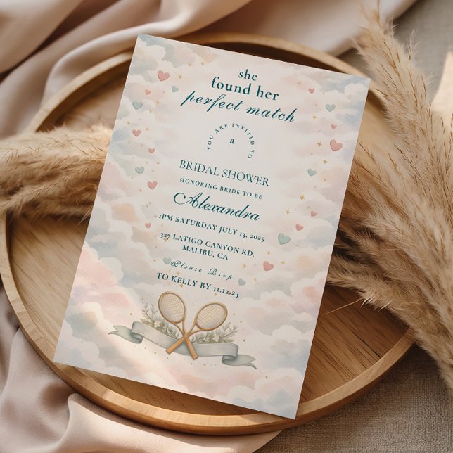 Invitation Match Point Tennis Bridal Shower (Créateur téléchargé)