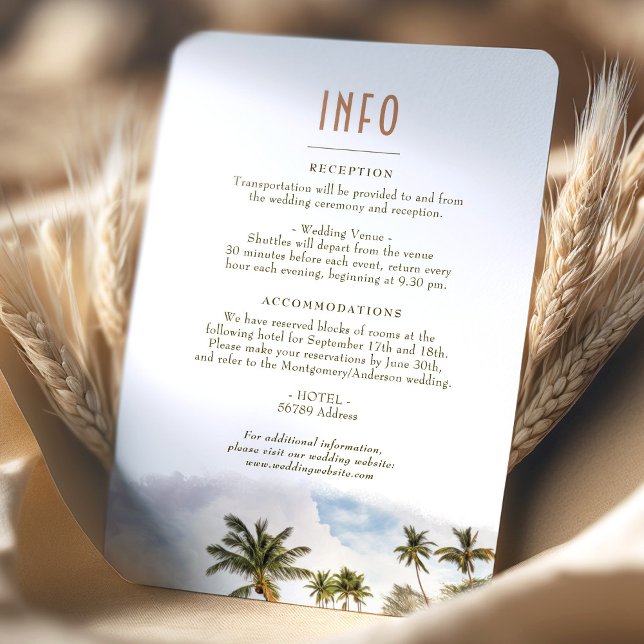 Invitation Maui Hawaii Destination Insérer les détails INFO (Créateur téléchargé)